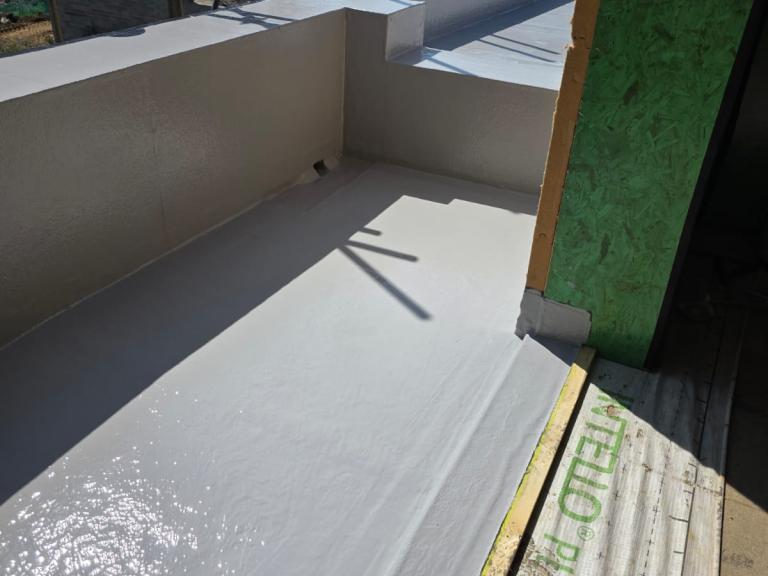 The balcony drying in the sun - a perfect fit for the patio doors!