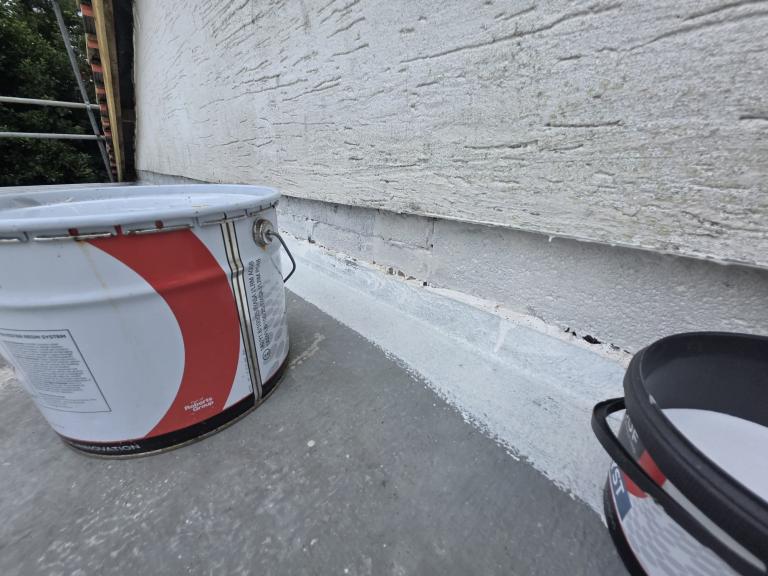 The Protec 20 year Fibreglass Reinforced system was laid