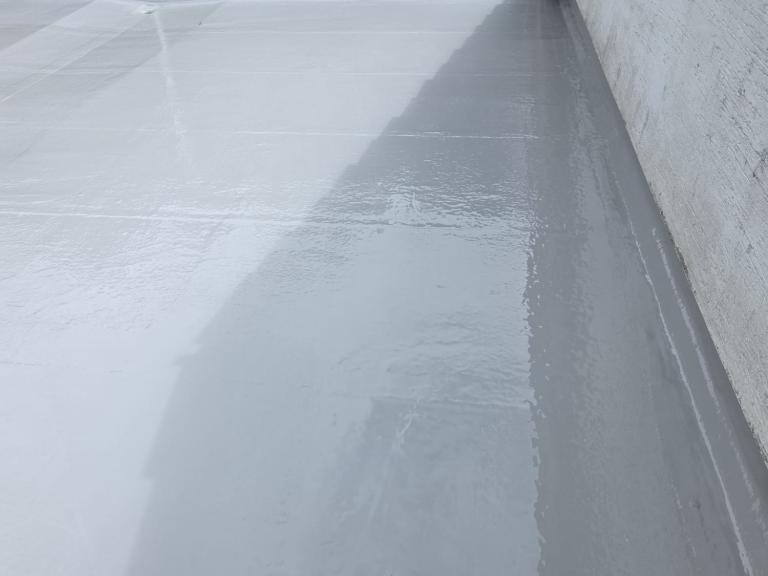 The finished car port roof