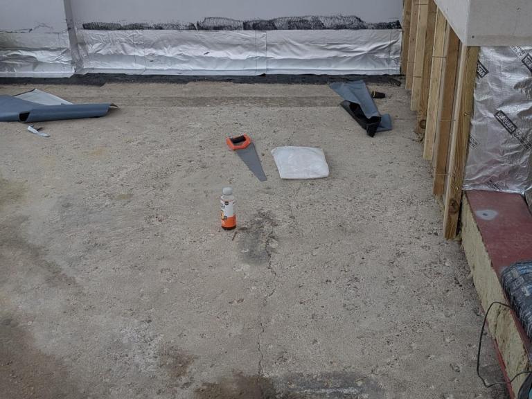 The roof terrace was a significant size and needed careful measurement for the tapering