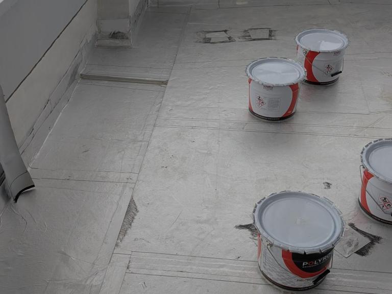 The entire area post-insulation