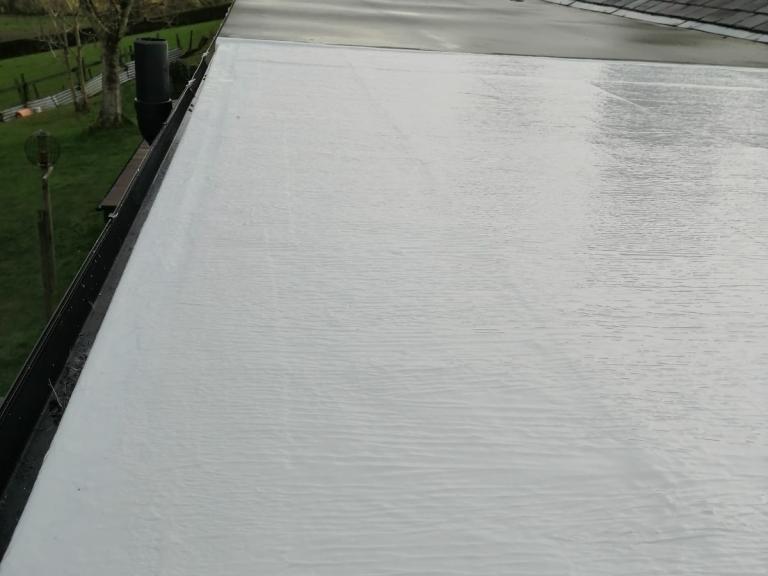 The completed school flat roof in Ceredigion, West Wales