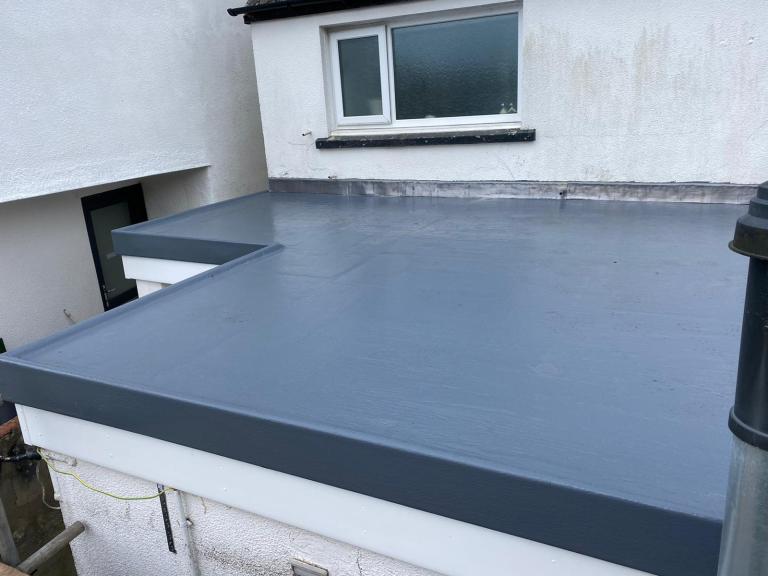 The finished roof - jointless, seamless and perfect-forming around details