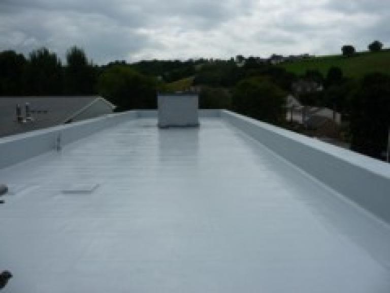 The completed Ceredigion County Council office roof