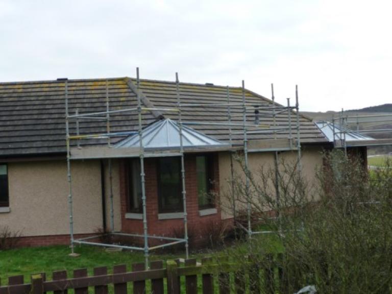 Both areas of leadwork on this building had been targeted by thieves