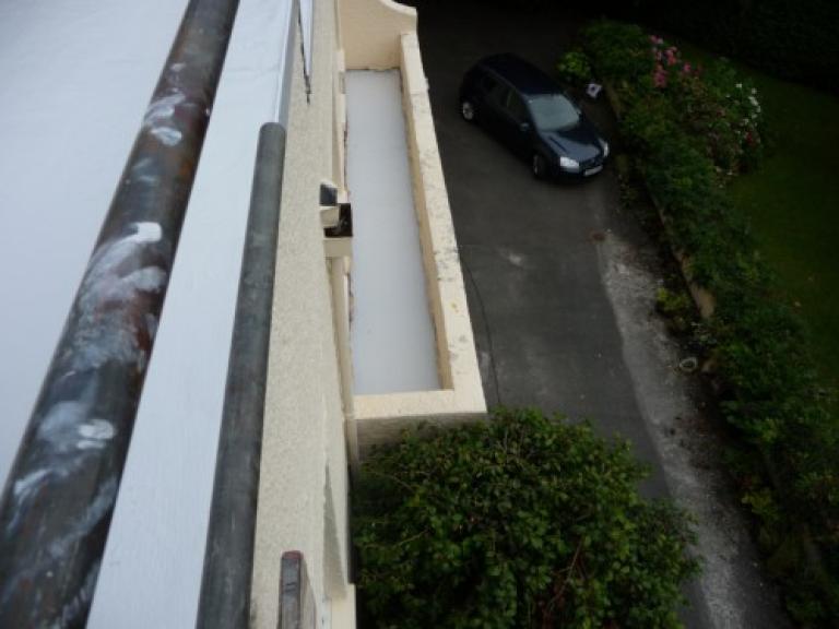 The lower balcony was also insulated