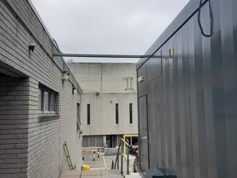 Work left clear pathways for student movement around the campus