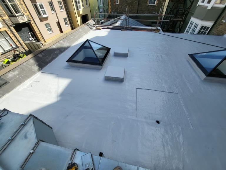 The finished system - perfect forming around every roof detail