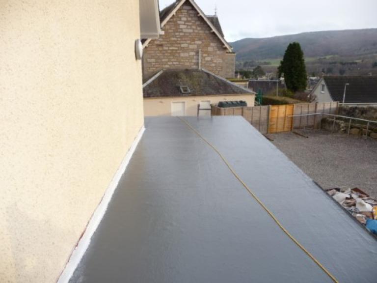 The first stage roofing system dries within a couple of hours