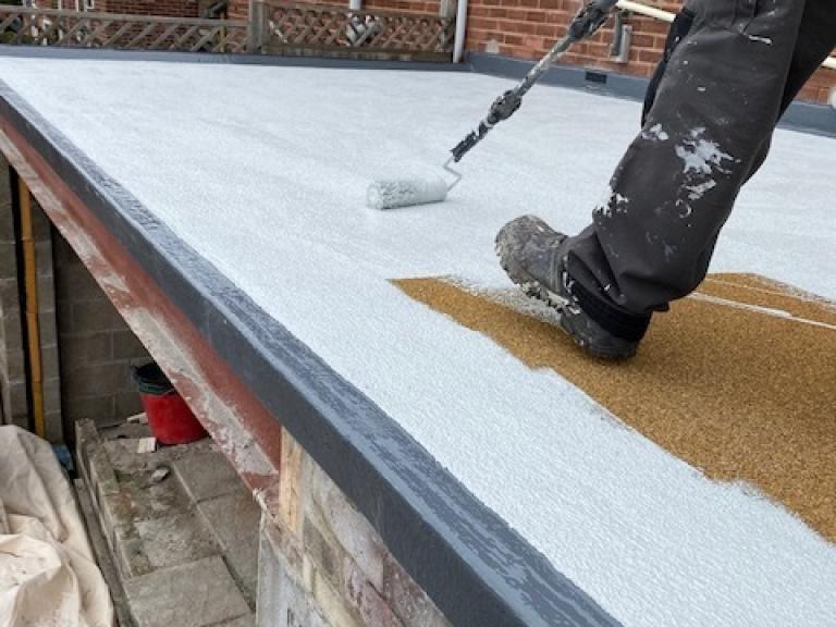 We cleaned down the roof and undercoated it