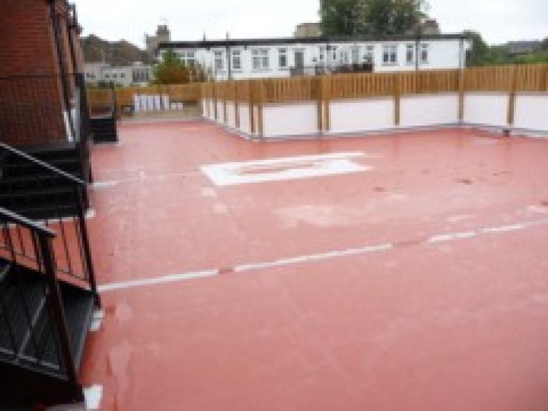 Roof repair took account of where expansion and contraction had caused the roof to 'tent'