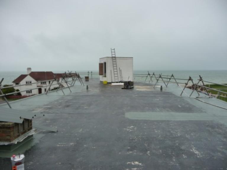 Then the roof was primed and detail work applied