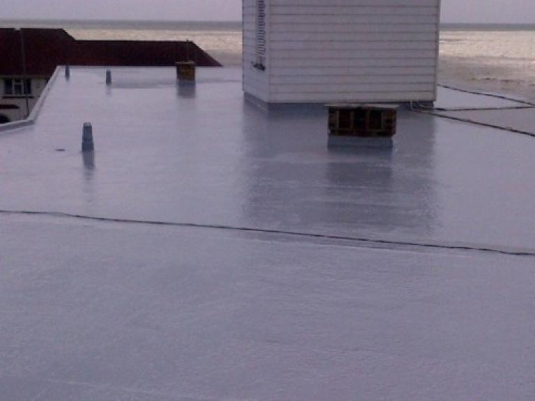 The top coat was applied