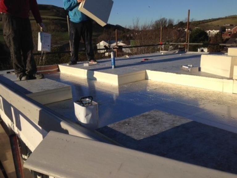 Insulation was also fitted over the entire roof surface