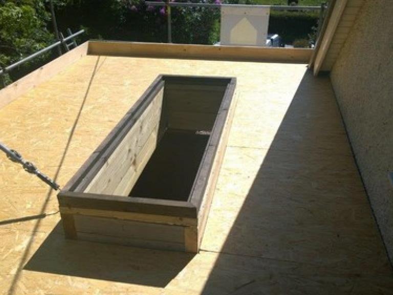 The edging had to be wide enough to accommodate the insulation