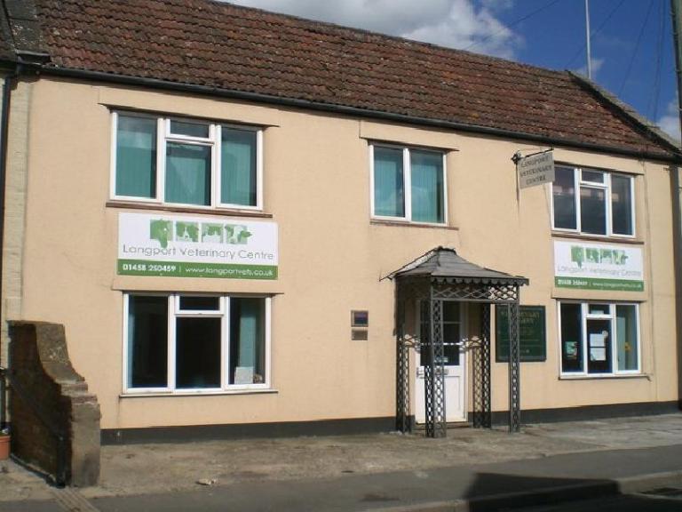Before: Langport Veterinary Centre, Somerset. The stripped wooden porch roof shows where the vet's lead work was stolen