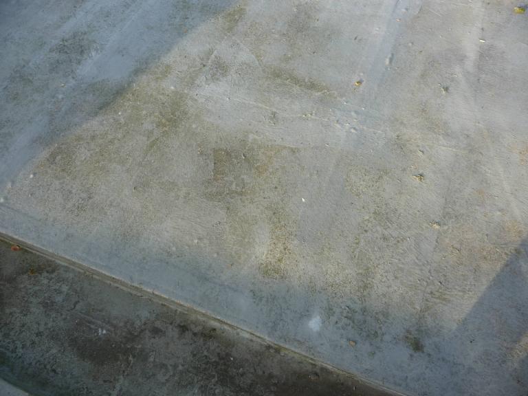 We pressure-washed the roof - not only to clean it but to reveal the problems...