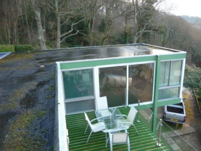 Before - This flat roof in Aberystwyth was in need of refurbishment