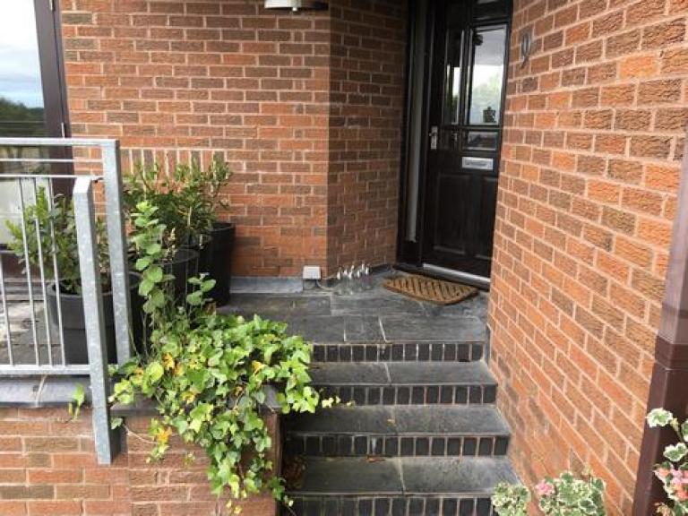 Particularly away from the front door, the balcony are was again deteriorating