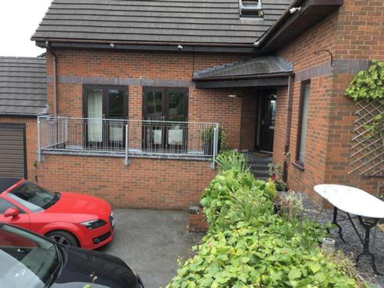 The area was above a storage area at low level and easy to access