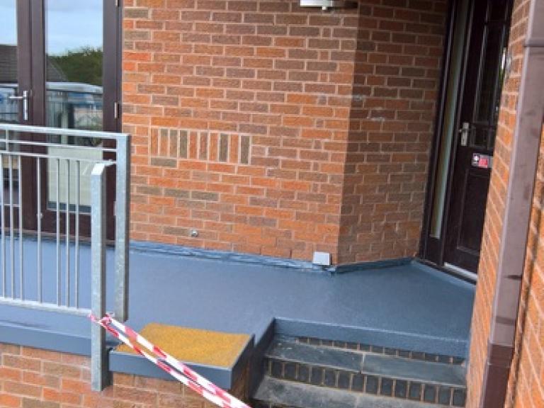 The entire area was then resurfaced using the jointless, seamless polymer system