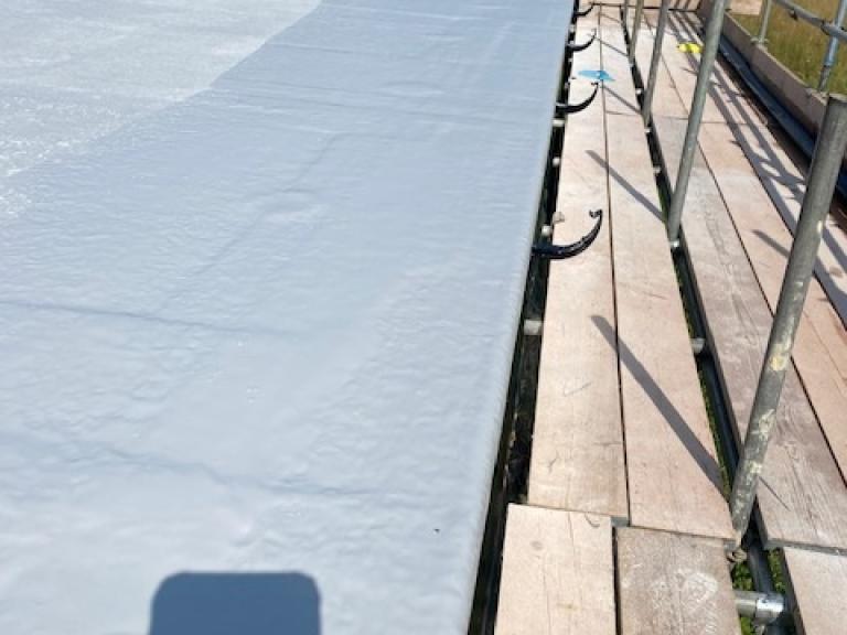 The undercoat drying in the beautiful westcountry sunshine