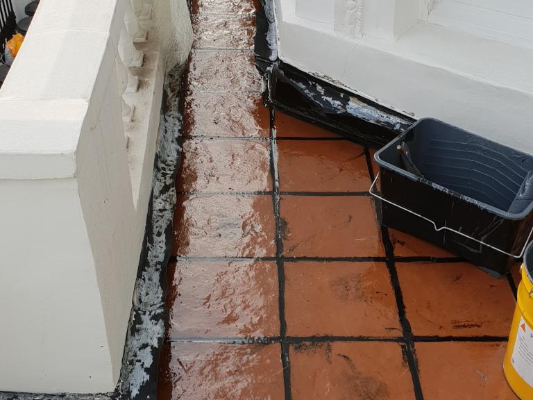 Water was pooling and the area was looking old