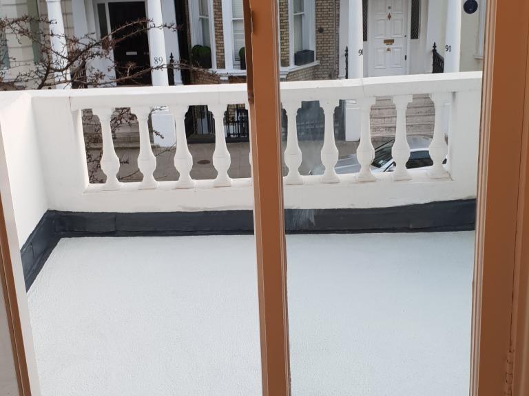 From within: the completed balcony system