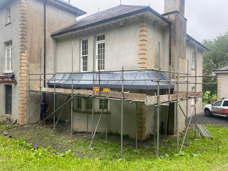 The finished awning roof is 100% waterproof and weatherproof and suits the property perfectly