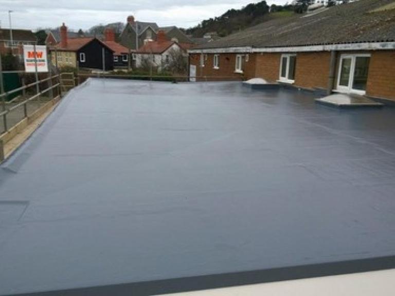 And the entire roof was coated using the polymer system