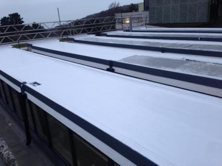 All of the roof areas finished - now completely seamless and jointless