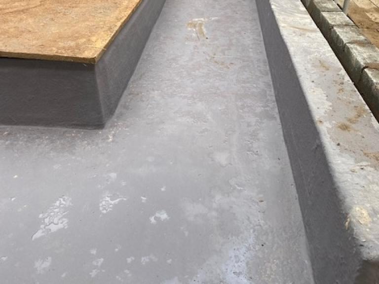 The system is designed to channel rainwater to allocated areas