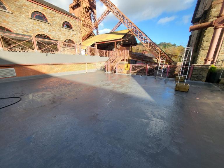 One of the larger outdoor areas, which also benefitted from the polymer system