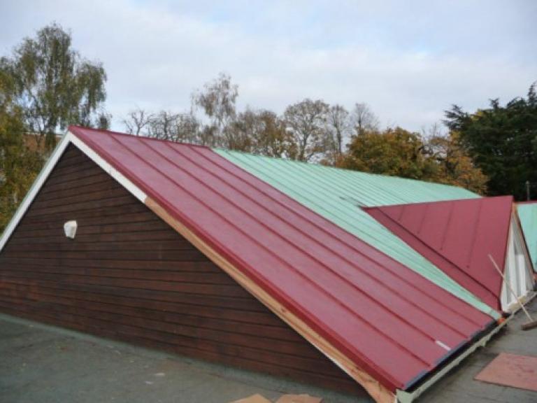 The roof area was then base coated...