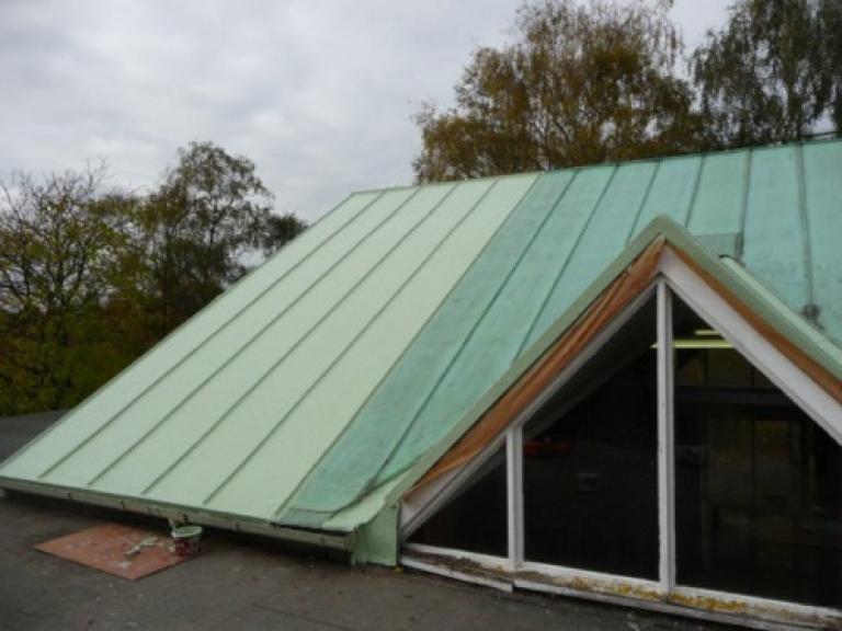 The verdi green top coat was applied