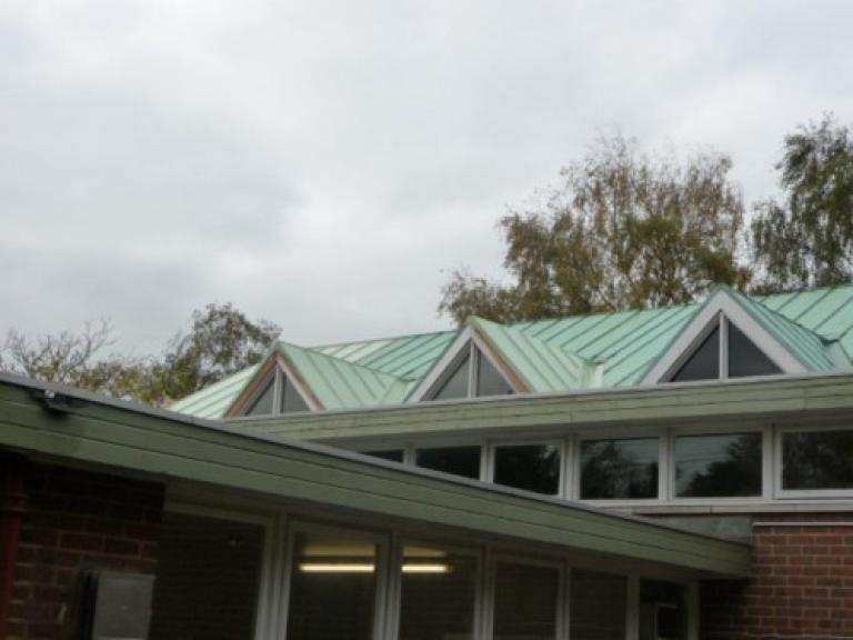 The finished copper alternative roof, back in situ