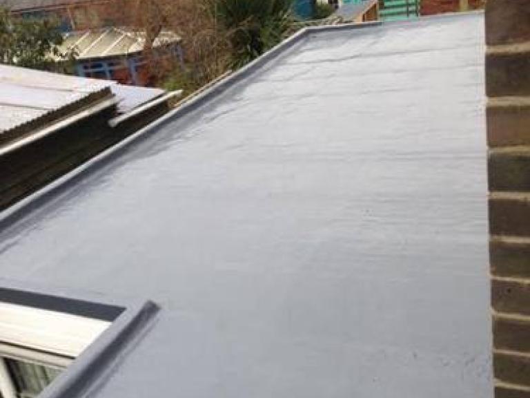 After - The fully repaired roof, now seamless, jointless and waterproof