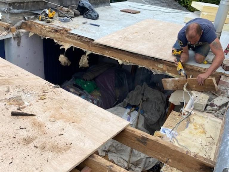 As we stripped back the roof, problems grew clearer