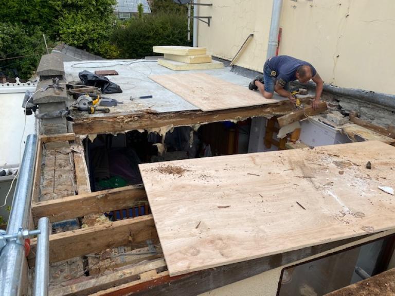 The joists were damp and rotting