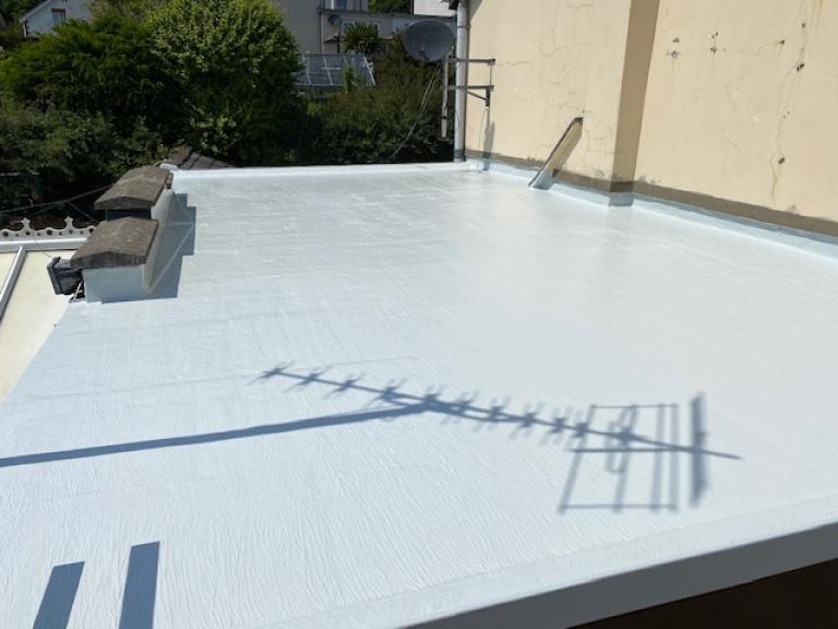 The completed roof, safe and dry under a 20 year system