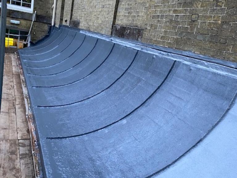 The whole area was then coated