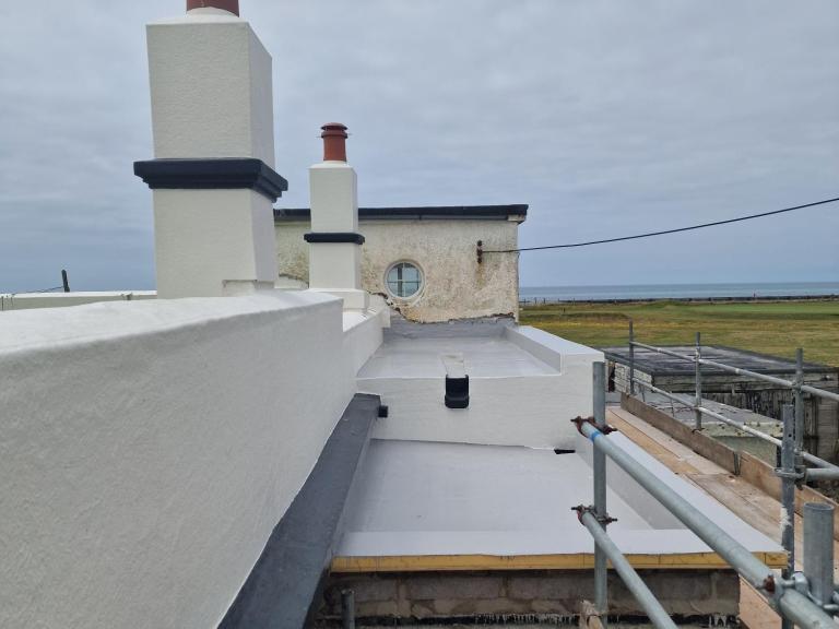 A shot showing the complicated multi-levels, the drainage channels and the blending of areas