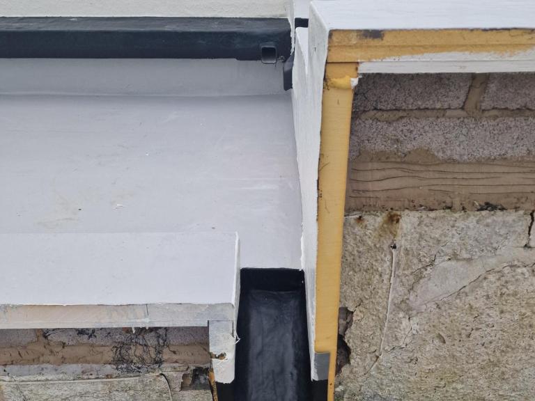 Gutter channels were also coated in anthracite black