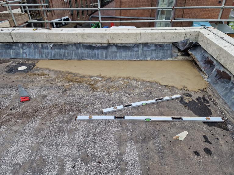 Water was pooling, sometimes in large areas