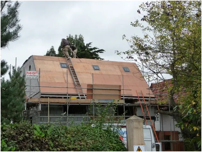 New build house roof