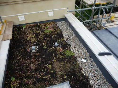 The Sedum Roof was fitted over a 25 year gamma liquid flat roofing system...