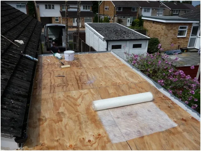Overboarding added to existing roof to upgrade strength and smooth deck finish