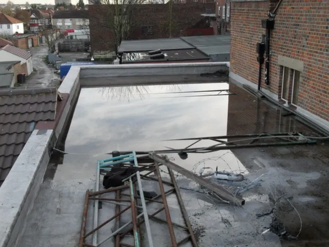 The water had nowhere to run off so just pooled