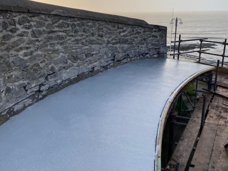 And resurfaced the walkway