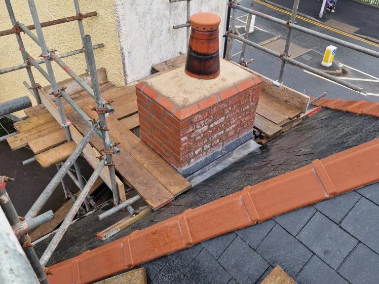 These terracotta chimneys were in a conservation area in West Wales